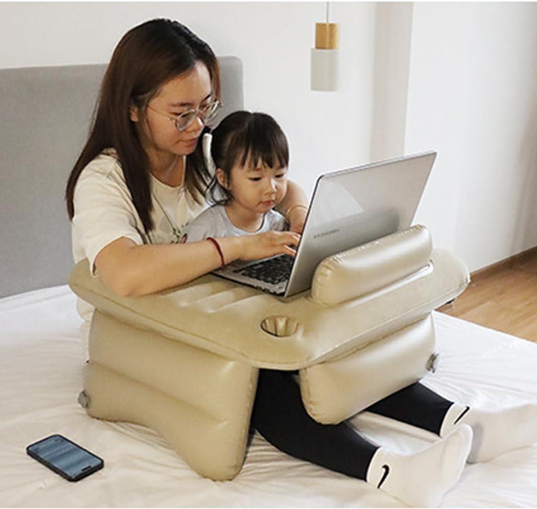 Inflatable Lap Pillow: Ultimate Comfort for Gaming, Reading & Couch Rest  Portable, Foldable Arm Rest Pillow for Adults (Beige)