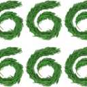 30 FT (6 * 5FT) Christmas Norfolk Pine Garland, Real Touch Dense Faux Greenery Garland for Mantle, Table, Wall, Indoor & Outdoor Christmas Decorations