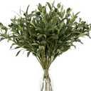 Waipfaru 8 Pcs Faux Greenery Stems, Olive Tree Branches for Vases, Artificial Olive Tree Fake Plants for Centerpieces Floral Arrangements Home Decor, 18 Inch