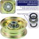 2 Pack 756-04224 Flat Idler Pulley Replaces Cub Cadet 756-04224 Pulley, MTD 756-0981A, 756-0981A Flat Idler Pulley, 756 0981A Toro 112-3687 for Cub Cadet lt1050 Idler Pulley, lt1042, ltx 1045