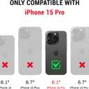 DJDUCK Designed for iPhone 15 Pro Case Wallet with Card Holder, [RFID Blocking Leather Protection] [Magnetic Clasp Cover] Shockproof Men Women Cases 6.1 Inch for Apple 15 Pro Dark Blue