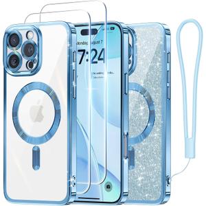 Meifigno Case Designed for iPhone 16 Pro Case 6.1 Inch, Glacier Blue