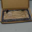 Real Carbon Fiber License Plate Frame, 100% Pure Carbon Fiber Frame, Black License Plate Holder Cover with Screw Caps, Anti-Vibration Pads, (Twill 2 Hole)