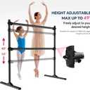 4FT Height Adjustable Ballet Barre, Freestanding Ballet Bar, Heavy Duty Dance Bar Support, Sturdy Construction, Anti-Slip for Kids Adult, Home and Gym use