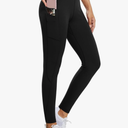 baleaf Women's Fleece Lined Leggings Water Resistant Thermal Winter Warm Tights High Waisted with Pockets Running Gear M