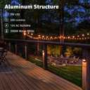 SUNVIE 12 Pack Low Voltage Deck Lights 5W LED Landscape Step Stair Lights Outdoor with Fastlock2 Wire Connector 3000K 12-24V Accent Lighting for Garden Post Fence 3.2FT ETL Listed Cord