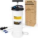 6.5L Pneumatic & Manual Oil Extractor Pump Portable Vacuum Fluid Evacuator for Cars, Boats, & Lawn Mowers Dual Mode Oil Change Tool with Dipstick Tubes