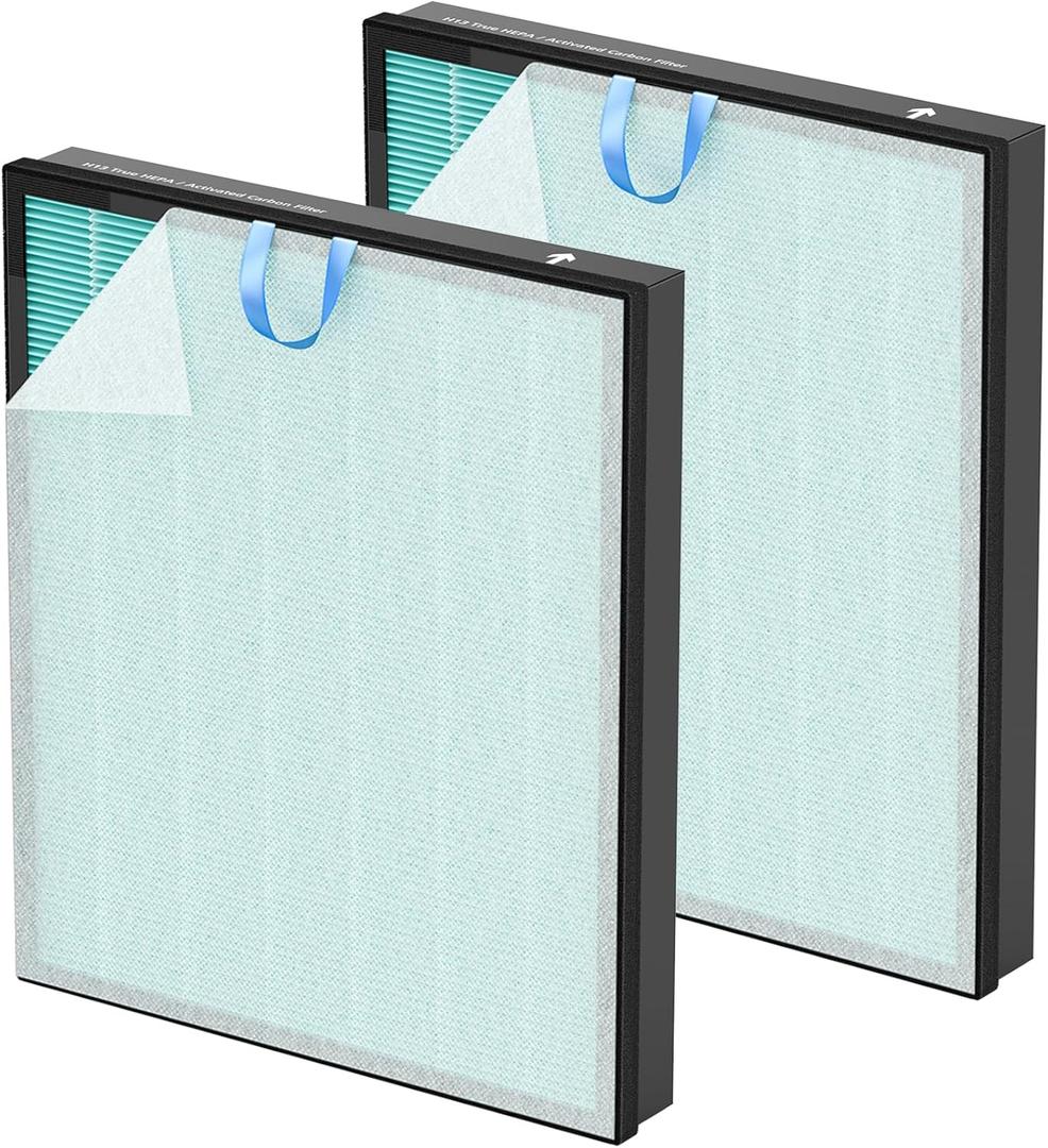 Vital 200S-P Smoke Absorb Replacement Filter Compatible with LEVOIT Vital 200S Air Purifier, 4-in-1 HEPA Activated Carbon 200S Filter, Vital 200S-RF-SR (LRF-V201-BUS), 2 Pack, Blue