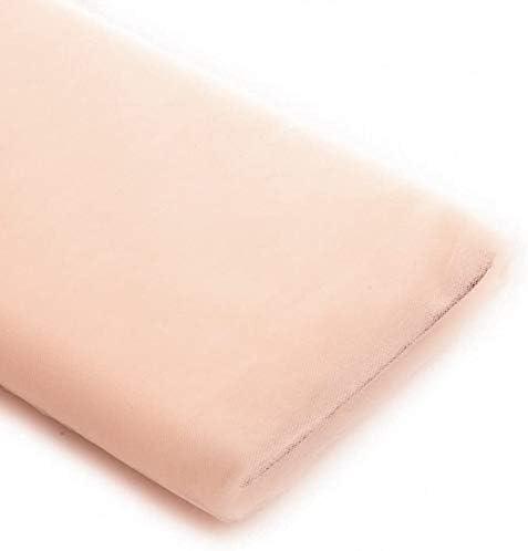 54" by 40 Yards (120 ft) Fabric Tulle Bolt for Wedding and Decoration (40 Yard, Blush)
