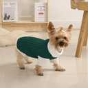 Lorehelina Dog Sweater for Medium Dogs Argyle Cable Knit Turtleneck Pullover Winter Clothes for Boys Girls Stretch French Bulldog Dachshund Corgi Pug Beagle Christmas Pet (M, Green)