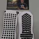 Lux Dual Grip Socks - Soccer Grip Socks for Men and Women. GripArray Performance & Comfort White Large
