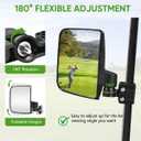 KISEER Golf Cart Mirror No Drilling Folding Adjustable 180 Degree Side Rear View Mirrors for Club Car EZ GO Yamaha and Others Carts, Extra Large