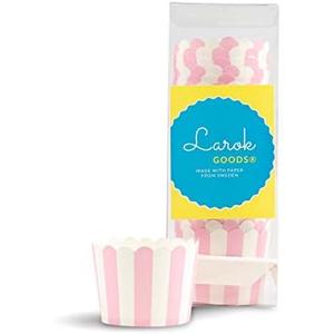 High Heat Cupcake Liners (24, Pink Stripes)