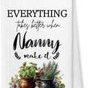 Voatok Nanny Gifts Kitchen Towels, Nanny Gifts from Grandkids Granddaughters Grandsons Hand Towels, Best Grandma Gift for Christmas Birthday Dish Tea Towels for Kitchen, 16x24 Inches