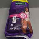 Depend Night Defense Adult Diapers, Incontinence & Postpartum Bladder Leak Underwear for Women, Disposable, Overnight, Large, Blush, 22 Count