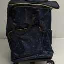 Collapsible Shopping Cart with Insulated Bag: Rolling Cart on Swivel Wheels for Grocery Laundry (Stars)