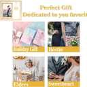 E-Bro Double Sided Rotating Floating 4x6 Rustic Wood Picture Frame Gifts with DIY Heart-Shaped Pendant - Romantic Wedding Gift for Couples, Unique Engagement Gift (Wood Grain)