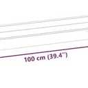 vidaXL Wall Shelves 4 pcs Concrete Gray 39.4"x3.5"x1.2, 100 x 9 x 3 cm/4x