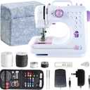 Sewing Machine for Beginners & Kids, Mini Portable Sewing Machines with 12 Built-in Stitch Patterns, 2-Speed Foot Pedal, Perfect for Teaching Daughter Granddaughter to Sew(Purple)