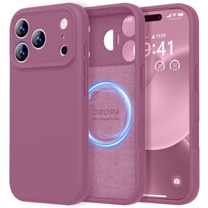 LOVE 3000 Designed for iPhone 17 Pro Max Case, Premium Silicone [Compatible with Magsafe][Soft Anti-Scratch Microfiber Lining] Shockproof Protective Phone Case for Men Women 6.9", Lavender Purple