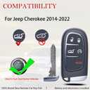 MechanMagic Smart Key Fob Remote Replacement Fits for Jeep Cherokee 2014 2015 2016 2017 2018 2019 2020 2021 2022 GQ4-54T Keyless Entry Remote Start Control 68141580 433 MHz 5 Buttons