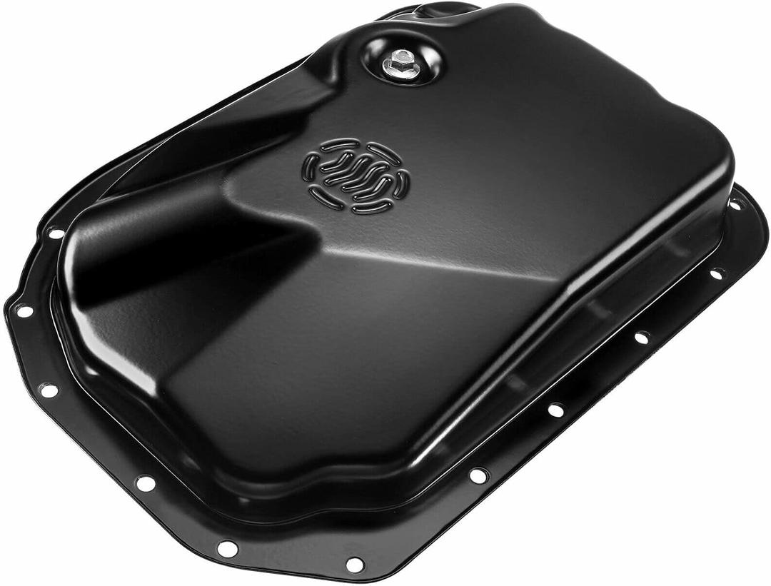 A-Premium Transmission Oil Pan with Drain Plug Compatible with Chevrolet Silverado Express Suburban GMC Sierra Savana Yukon Workhorse Isuzu Cadillac