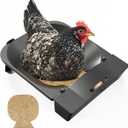 Roll Away Nesting Box for Chicken Coop with 3 Coconut Fiber Nesting Pads,Hen House Accessories,Black (1Pack)