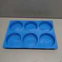 Sidosir 2Pcs 4Inch Round Deep Silicone Molds, Deep 1.4Inch Muffin Top Pan Baking Silicone Molds for Cupcake, Hamburger, 6 Cavity Non-Sticking Egg Bite Mold for Cake, Muffin, Breakfast Sandwiches