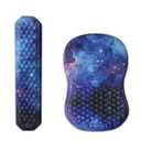 Ergonomic Mouse Pad Wrist Support and Keyboard Wrist Rest, Computer Carpal Tunnel Mouse Pads for Desk with Coaster Set, Memory Foam Mousepad with Non-Slip PU Base for Home Office (Dark Blue)