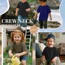 Halfchet 3 Pack Toddler Boys Short Sleeve Shirts Oversized Crew Neck T Shirts Baby Loose Fit Tees Summer Basic Tops 18M-5T