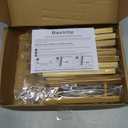 Ravinte 20 Pack Brass 3-3/4 Inch Hole Center Champagne Gold Handles Square Cabinet Hardware Stainless Steel Pulls for Kitchen Cupboard Drawers 6 Inch Overall Length