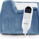 Bedsure Heated Blanket Throw Blanket - Fast Heating Electric Blanket, Soft Flannel Throw with 6 Time Settings(Up to 10H), 6 Heating Settings, Gifts for Grandma Grandpa Seniors (50"x60", Blue)