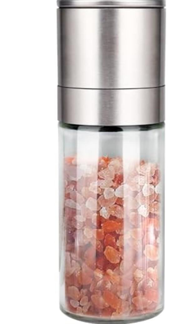 Gulex® Salt and Pepper Grinder Set, Pepper Mill, Sea Salt Shaker Grinder Refillable, Adjustable Coarseness, Stainless Steel with Ceramic Rotor (Seasoning not included)