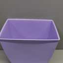 iDesign Small Plastic Bathroom Trash Can, Slim Rectangle Garbage Bin for Bedroom, Office, Dorm, Purple