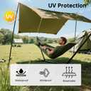 FREE SOLDIER Waterproof Portable Tarp Multifunctional Outdoor Camping Traveling Awning Backpacking Tarp Shelter Rain (Brown 1010.5ft)