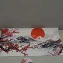 Cherry Blossom Mouse Pad Gaming Desk Mat XL Mousepad 24x12 Desk Pad Sakura Computer Mat Large Mouse Pads for Wireless Mouse Office Laptop Accessories Gift