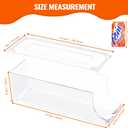 SCAVATA 2 Pack Soda Can Organizer for Refrigerator, Stackable Canned Food Pop Cans Container Can Holder Dispenser with Lid for Fridge Rack Freezer, Clear Storage Bins-Holds 12 Cans Each (Clear)