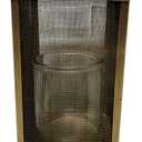 HD 10 in Metal Candleholder W/Glass