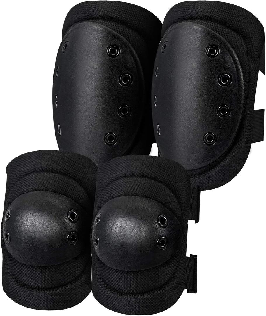 Tactical Knee Pads ,Airsoft Knee & Elbow Protective Pads Guard for Army, Paintball, Hunting and Anyother Outdoor Sports