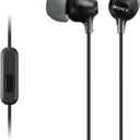 Sony MDREX15AP InEar Earbud Headphones with Mic, Black (MDREX15AP/B)