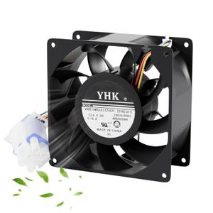 YHK WR60X26866 Refrigerator Evaporator Fan Motor Fit for GE Refrigerator, Replace WR60X10356, WR60X10357, WR60X10341, WR02X13733, WR60X24303, WR60X26030, WR60X26033, 4546026, WR49X25197