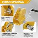 Overhead Garage Storage Lift, Upgrade Winch (No Gear Wear), Heavy Duty Ceiling Mounted Garage Storage Lift System for Organization, 300lbs, Fit for Bronco, Weight, Wrangler (Deck Not Includ), 7.8" W x 12" L x 9" H
