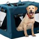 36 Inch Collapsible Soft Large Dog Crate, 3 Door Portable Dog Crates for Large Dogs, Soft Sided Dog Kennel with Chew Proof Mesh Windows, Dog House Indoor & Outdoor, Travel Dog Crate 