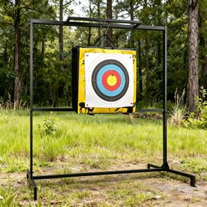 Multi-Function Archery Target Stand, Adjustable Portable Rack, Sturdy Support for Bag Targets, Block, Cube and Foam Targets, Wide Application for Shooting Practice, Up to 5ft x 5ft