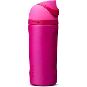 Owala FreeSip Insulated Stainless Steel Water Bottle with Straw, BPA-Free Sports Water Bottle, Great for Travel, 16 Oz, Read My Lips