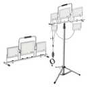 31000Lumen LED Work Light 260w with Tripod Stand Work Lights 5 Head Portable Work Light with Anti-Glare Lenses,19.7ft Power Cord, Height Adjustable, IP66 for Job Site, Garage, Outdoor Use