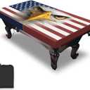 Pool Table Cover, Waterproof & Dustproof Outdoor/Indoor Pool Table AccessoriesBilliards Accessories Polyester Taffeta Cloth Table 7ft