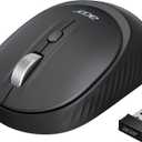 acer Bluetooth Wireless Mouse for Laptop, Computer Mouse Wireless (BT5.2+2.4GHz), Small to Medium Size, Left & Right Handed Office USB Mice with USBA Receiver, 4 Buttons, Compatible with PC, Desktop, OMR270