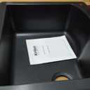 KRAUS Quarza 25-inch Drop-In/Undermount Single Bowl Granite Kitchen Sink in Black, KGD-441BLACK