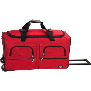 Rockland Rolling Duffel Bag (36", RED)
